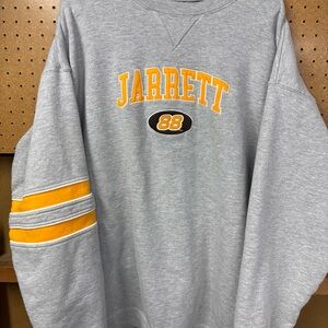 Dale Jarrett 88 Chase Authentics Gray and Yellow Crewneck Sweater 2XL
